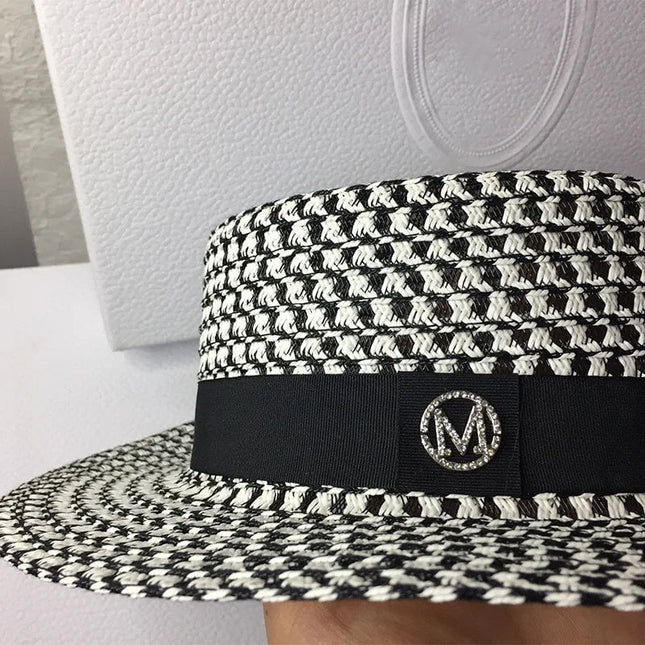 Chapeau plat soleil - Blanc - M (56 - 58cm) | La boutique du chapeau