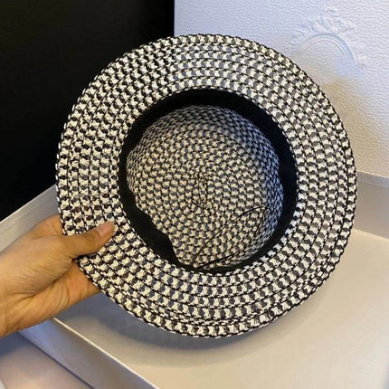 Chapeau plat soleil - Blanc - M (56 - 58cm) | La boutique du chapeau