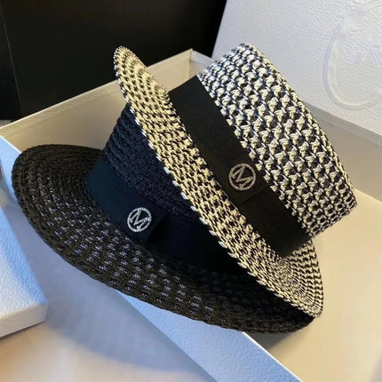 Chapeau plat soleil - Blanc - M (56 - 58cm) | La boutique du chapeau