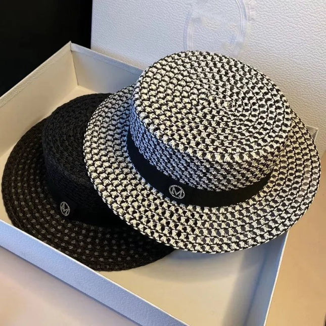 Chapeau plat soleil - Blanc - M (56 - 58cm) | La boutique du chapeau