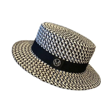 Chapeau plat soleil - Blanc - M (56 - 58cm) | La boutique du chapeau