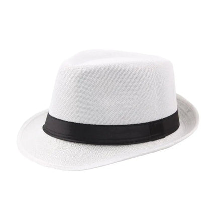 Chapeau Trilby en lin - Blanc - M (56 - 58cm) | La boutique du chapeau
