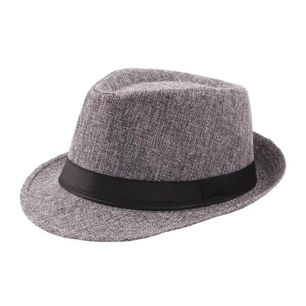 Chapeau Trilby en lin - Gris foncè - M (56 - 58cm) | La boutique du chapeau