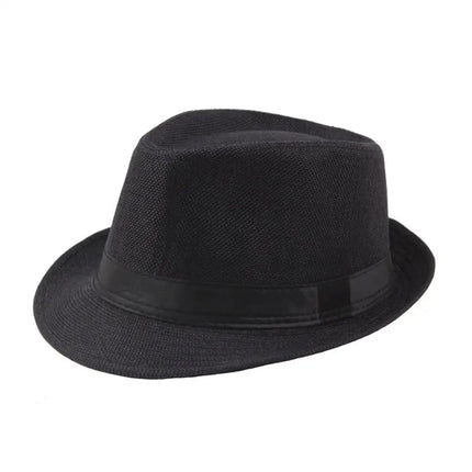 Chapeau Trilby en lin - Noir - M (56 - 58cm) | La boutique du chapeau