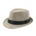 Chapeau Trilby en lin - Khaki clair - M (56 - 58cm) | La boutique du chapeau