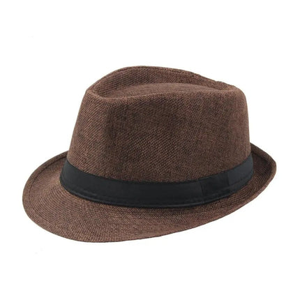 Chapeau Trilby en lin - Café - M (56 - 58cm) | La boutique du chapeau