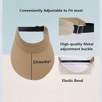 Chapeau visière réglable à large bord - Noir - Ajustable (du 54 au 59) | La boutique du chapeau