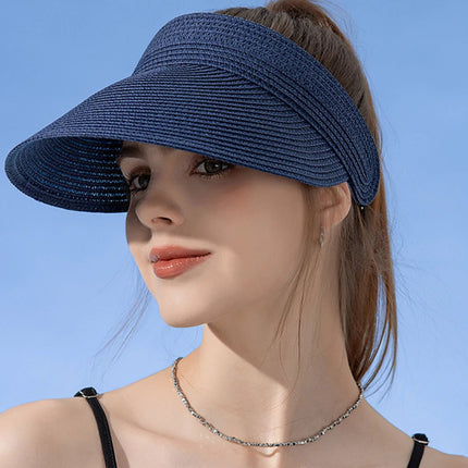 Chapeau visière réglable à large bord - Noir - Ajustable (du 54 au 59) | La boutique du chapeau