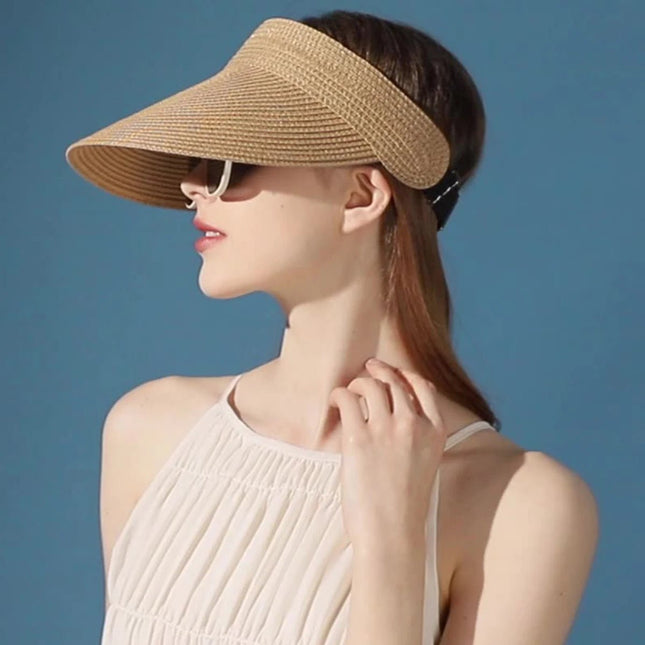 Chapeau visière réglable à large bord - Khaki - Ajustable (du 54 au 59) | La boutique du chapeau