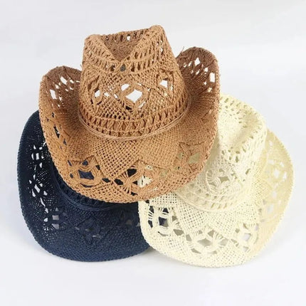 Chapeau western en paille - Caramel - M (56 - 58cm) | La boutique du chapeau