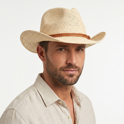Chapeau Cowboy Femme & Homme en Paille Souple — Style Western Léger