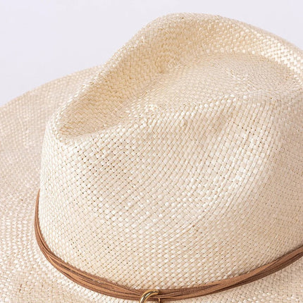 Chapeaux de paille avec chaine - Beige - M (56 - 58cm) | La boutique du chapeau
