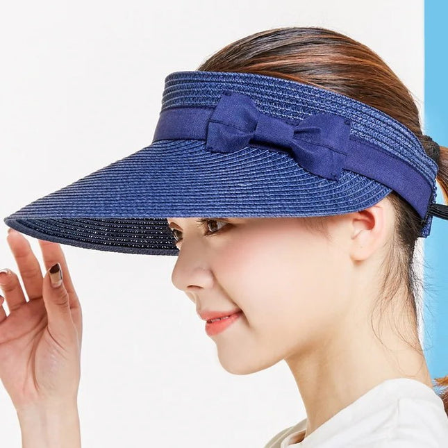 Chapeaux de paille pour femmes - Bleu - Ajustable (du 54 au 59) | La boutique du chapeau