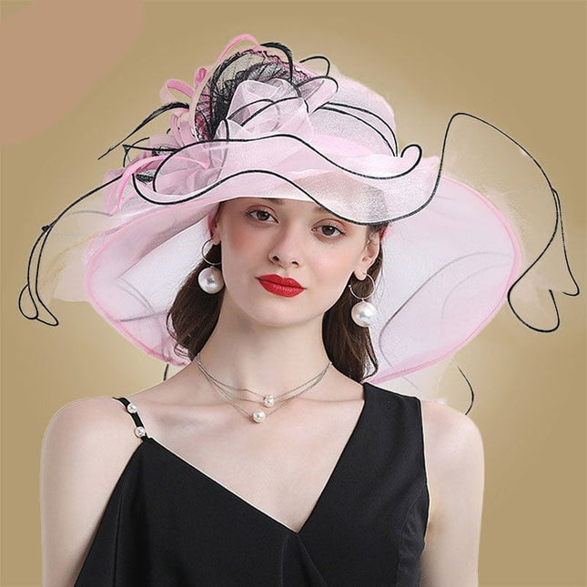 Chapeaux de soleil en organza - Rose 2 - M (56 - 58cm) | La boutique du chapeau