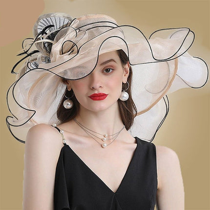 Chapeaux de soleil en organza - Beige - M (56 - 58cm) | La boutique du chapeau