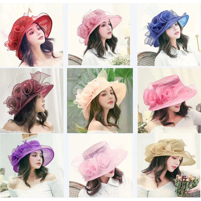 Chapeaux d'église en organza - Violet - M (56 - 58cm) | La boutique du chapeau