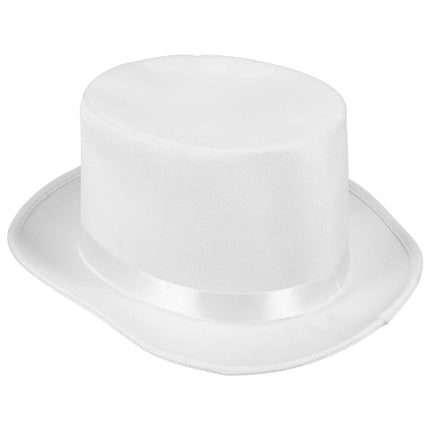 Chapeaux haut de forme magicien - Blanc - Ajustable (du 54 au 59) | La boutique du chapeau