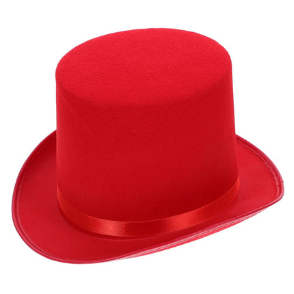 Chapeaux haut de forme magicien - Rouge - Ajustable (du 54 au 59) | La boutique du chapeau