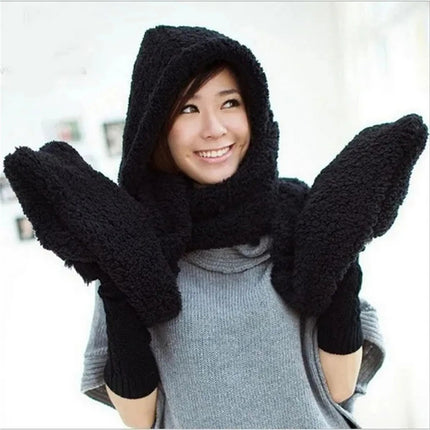Écharpe à capuche femme - Noir - Ajustable (du 54 au 59) | La boutique du chapeau