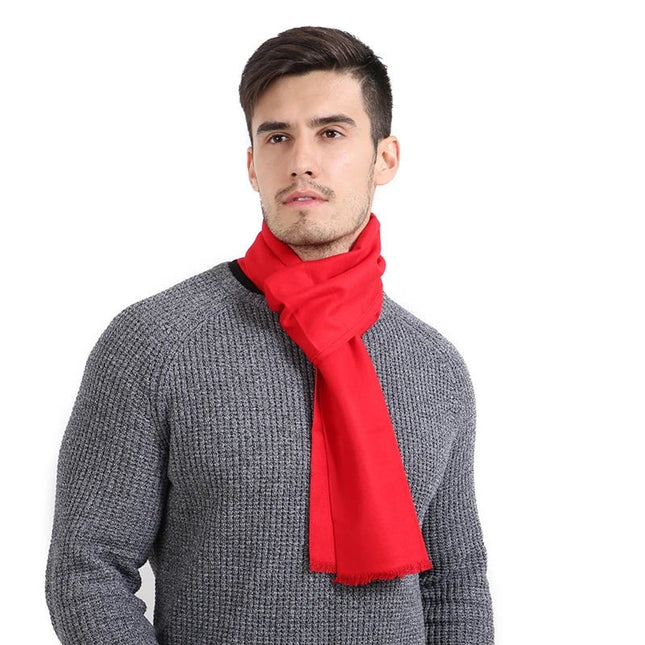 Écharpe chaude et douce pour homme - Noir - 180x30cm | La boutique du chapeau