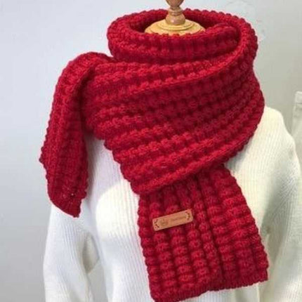 écharpe d'hiver mode femmes longues écharpes vintage - Rouge - 196 x 41 cm | La boutique du chapeau