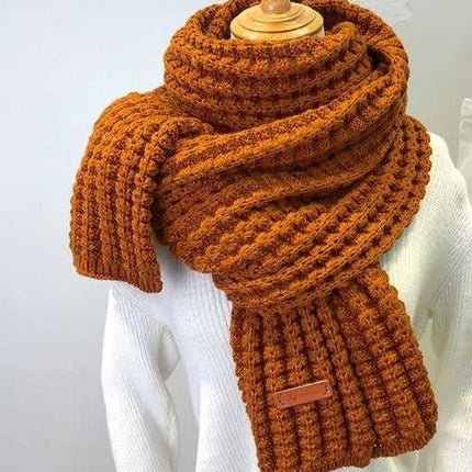 écharpe d'hiver mode femmes longues écharpes vintage - caramel - 196 x 41 cm | La boutique du chapeau