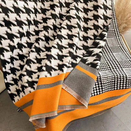 Écharpe en cachemire double face pour femme - Gris - | La boutique du chapeau