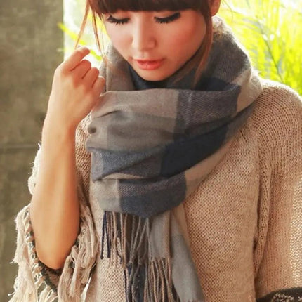 Écharpe en cachemire pour femme - Beige - 180CM | La boutique du chapeau