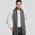 Écharpe en cachemire pour homme - Gris - | La boutique du chapeau