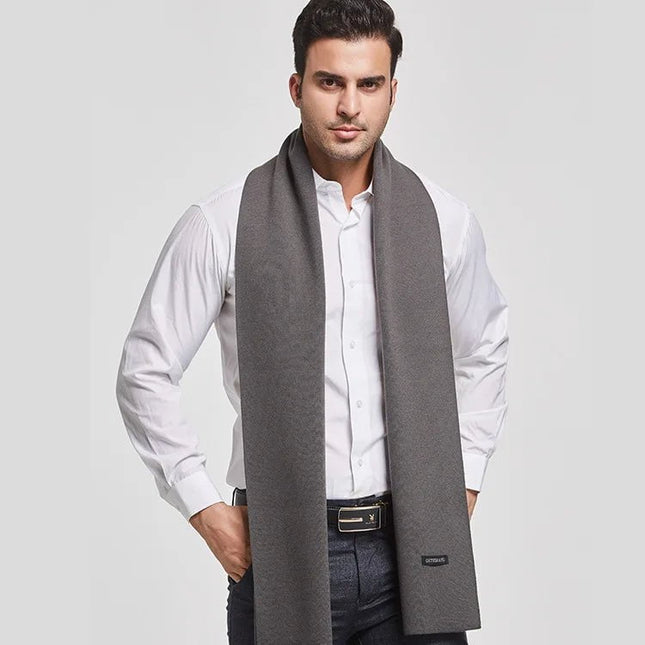 Écharpe en cachemire pour homme - Gris - | La boutique du chapeau
