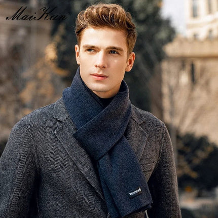 Écharpe en laine pour homme - Noir - 175 cm | La boutique du chapeau