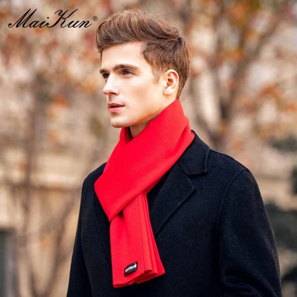 Écharpe en laine pour homme - Rouge - 175 cm | La boutique du chapeau