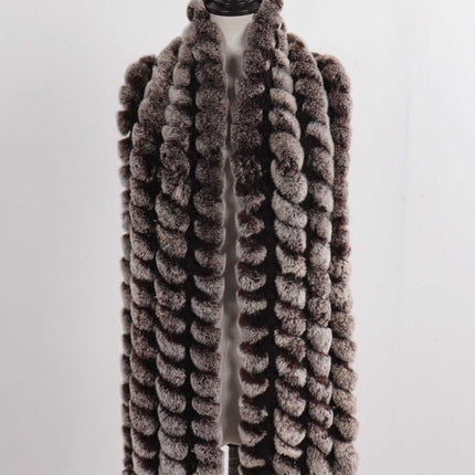 Écharpe Femmes Hiver Chaud Naturel De Fourrure - Rouge - | La boutique du chapeau