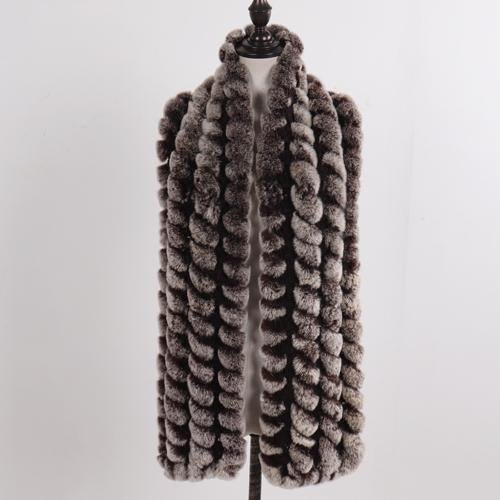 Écharpe Femmes Hiver Chaud Naturel De Fourrure - Café - | La boutique du chapeau