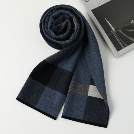 Écharpe homme - Bleu foncé - 180 - 30CM | La boutique du chapeau