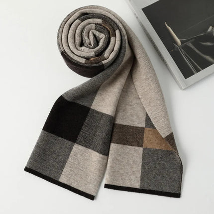 Écharpe homme - kaki - 180 - 30CM | La boutique du chapeau