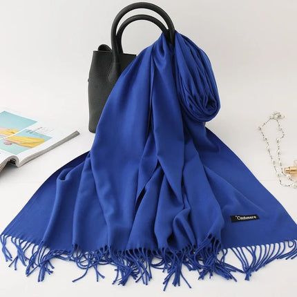 Écharpe homme couleur unie - Bleu marine - | La boutique du chapeau