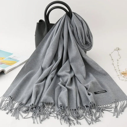 Écharpe homme couleur unie - Gris - | La boutique du chapeau