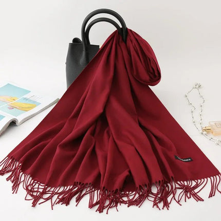 Écharpe homme couleur unie - Bordeau - | La boutique du chapeau