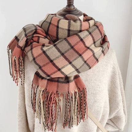 Écharpe longue à carreaux - C3 - | La boutique du chapeau