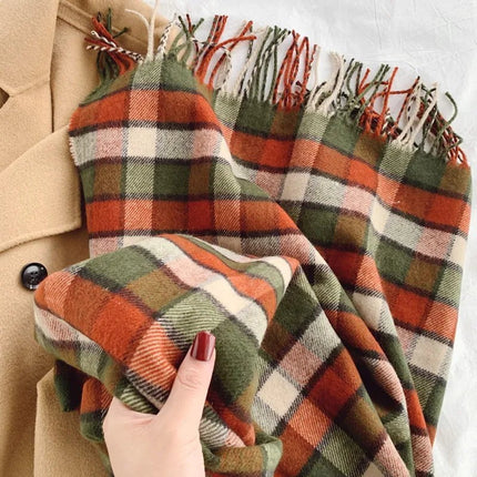 Écharpe longue à carreaux - C1 - | La boutique du chapeau