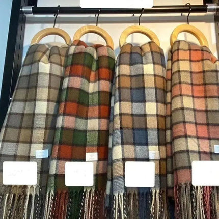 Écharpe longue à carreaux - C1 - | La boutique du chapeau