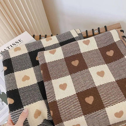 Écharpe plaid en cachemire - Noir - 200x70cm | La boutique du chapeau