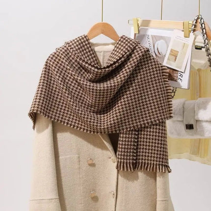 Écharpe plaid en cachemire - Khaki - 200x70cm | La boutique du chapeau