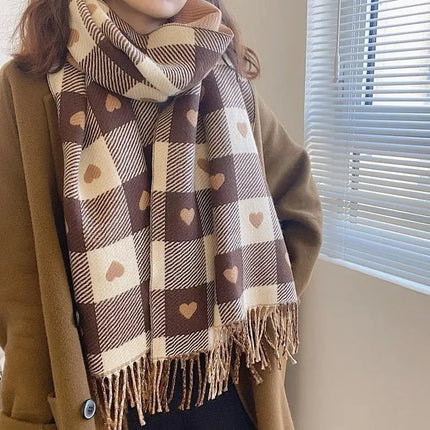 Écharpe plaid en cachemire - Noir - 200x70cm | La boutique du chapeau