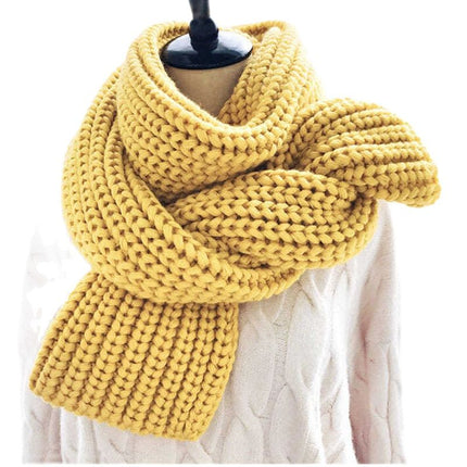 Écharpe tricotée en laine pour Femme - Beige - | La boutique du chapeau