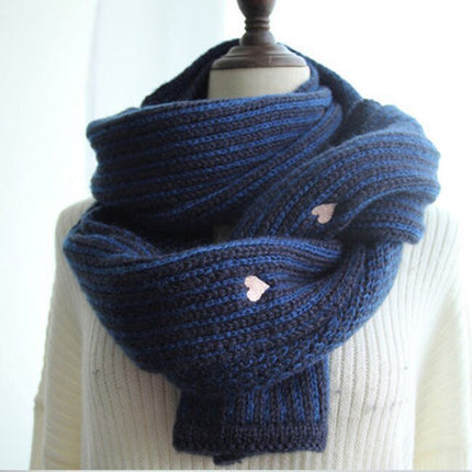 Écharpe tricotée en laine pour Femme - Bleu - | La boutique du chapeau