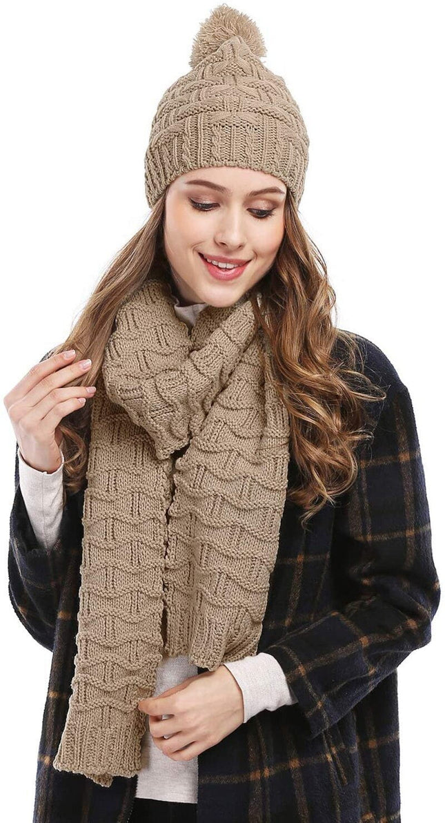 Ensemble 2 pièces tricoté chaud - Adulte - | La boutique du chapeau