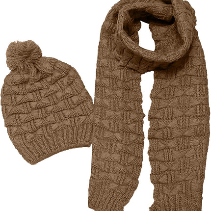 Ensemble 2 pièces tricoté chaud - Adulte - | La boutique du chapeau