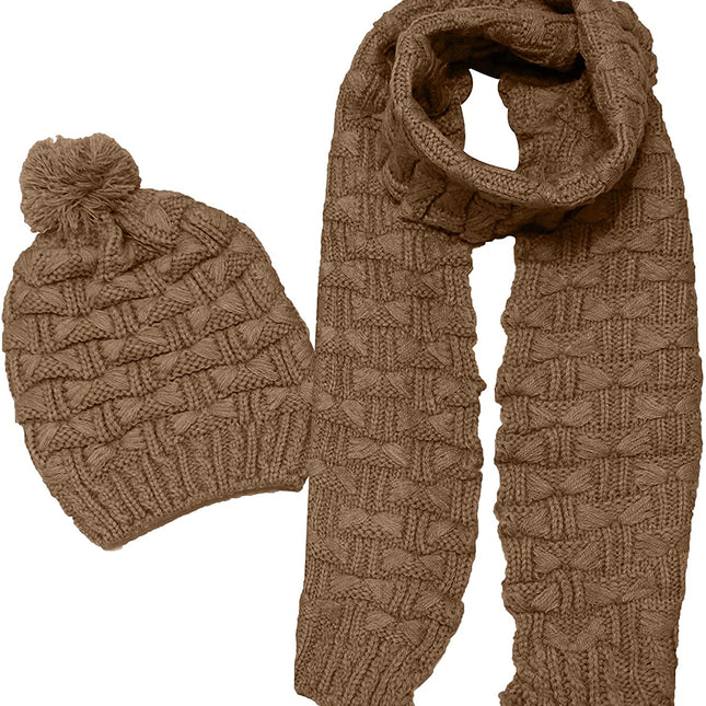 Ensemble 2 pièces tricoté chaud - Adulte - | La boutique du chapeau